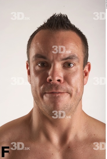 Face Whole Body Phonemes Man Muscular Studio photo references