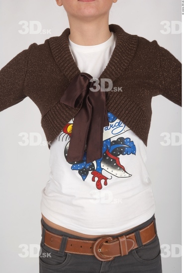 Upper Body Whole Body Woman Casual Sweater Slim Studio photo references