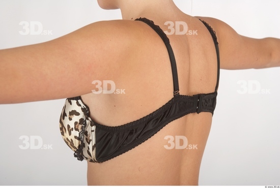 Whole Body Back Woman Underwear Bra Slim Studio photo references