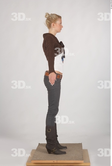 Whole Body Woman Casual Slim Studio photo references