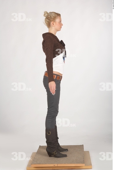 Whole Body Woman Casual Slim Studio photo references