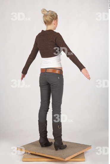 Whole Body Woman Casual Slim Studio photo references