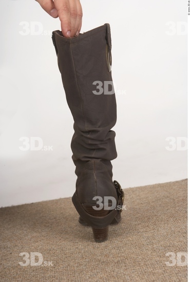 Foot Whole Body Woman Casual Boot Slim Studio photo references