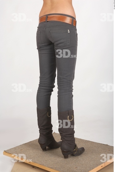 Leg Whole Body Woman Casual Jeans Slim Studio photo references