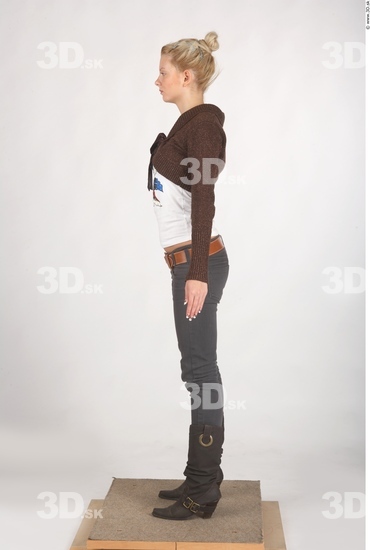 Whole Body Woman Casual Slim Studio photo references