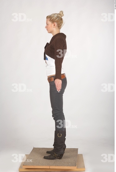 Whole Body Woman Casual Slim Studio photo references