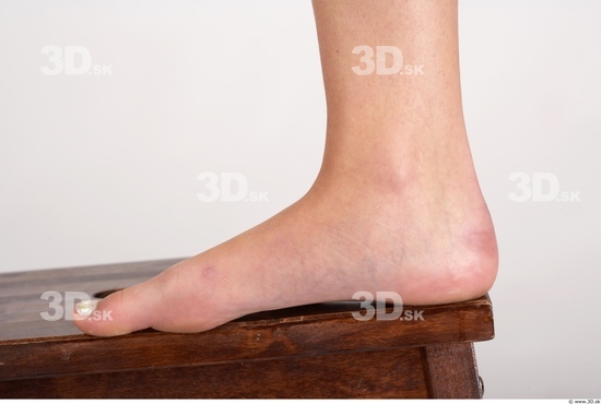 Foot Whole Body Woman Nude Slim Studio photo references