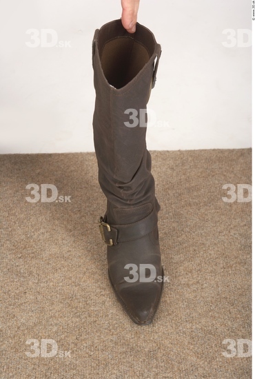 Foot Whole Body Woman Casual Boot Slim Studio photo references