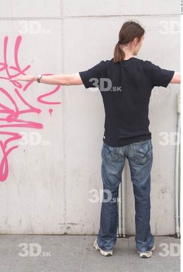 Whole Body Man T poses Casual T shirt Slim Street photo references