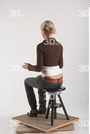 Whole Body Woman Artistic poses White Casual Slim