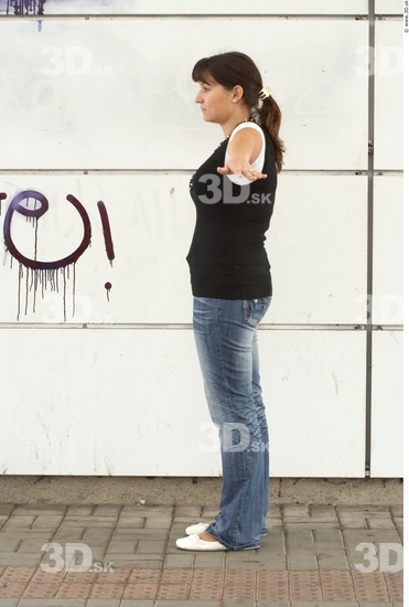 Whole Body Woman T poses White Casual Average