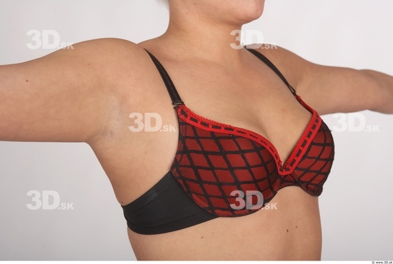 Chest Whole Body Woman Underwear Bra Chubby Studio photo references