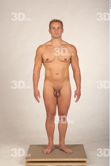 Whole Body Man Nude Muscular Studio photo references