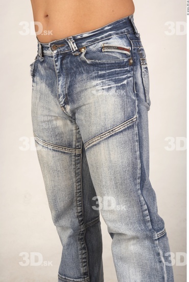 Thigh Whole Body Man Casual Jeans Muscular Studio photo references