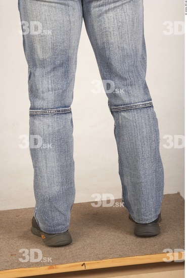 Calf Whole Body Man Casual Jeans Muscular Studio photo references