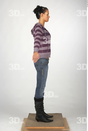 Whole Body Woman Casual Slim Studio photo references