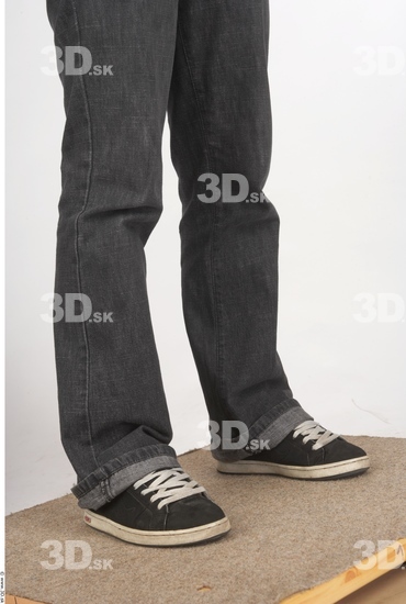 Calf Whole Body Woman Casual Jeans Chubby Studio photo references