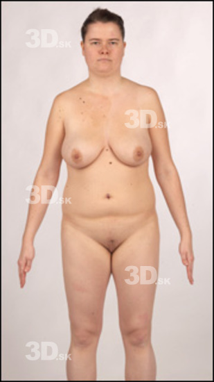 Whole Body Woman Overweight Studio photo references