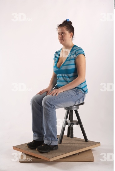 Whole Body Woman Artistic poses White Casual Overweight