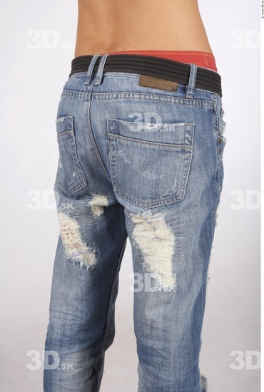 Thigh Whole Body Man Casual Jeans Slim Studio photo references