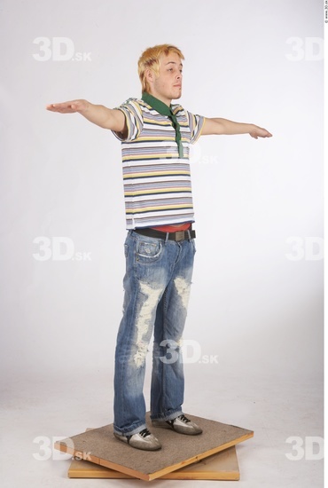 Whole Body Man T poses Casual Slim Studio photo references