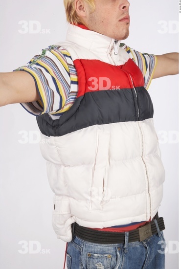 Upper Body Whole Body Man Casual Vest Slim Studio photo references