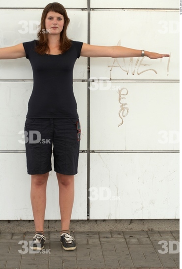 Whole Body Woman T poses White Casual Average