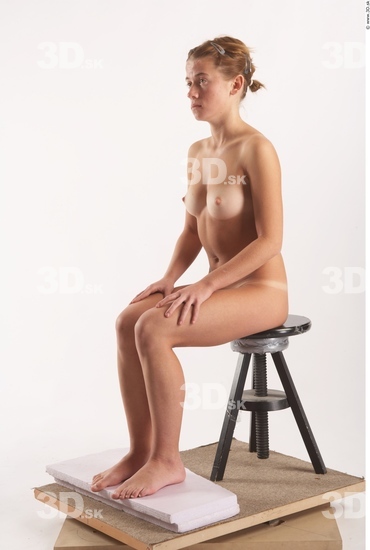 Whole Body Woman Artistic poses White Nude Slim