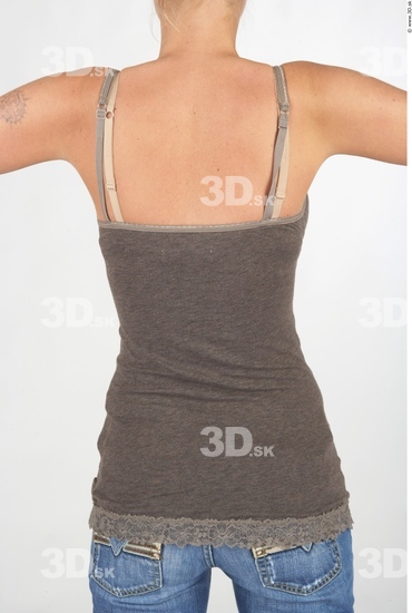 Upper Body Whole Body Woman Casual Singlet Slim Studio photo references