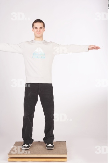 Whole Body Man T poses Hairy Casual Average Studio photo references