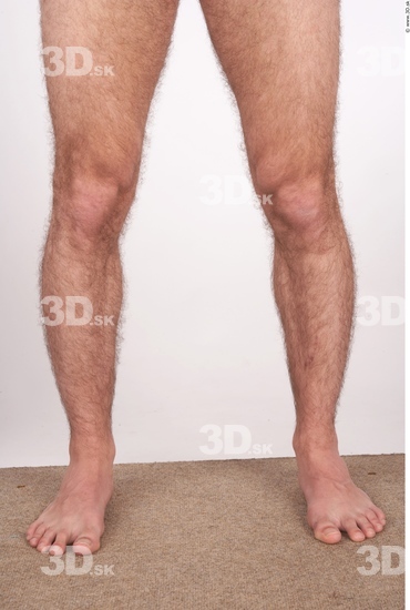 Calf Whole Body Man Hairy Nude Average Studio photo references