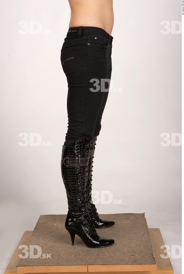 Leg Whole Body Woman Casual Jeans Average Studio photo references