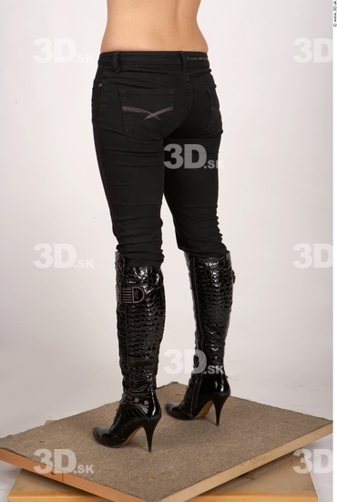 Leg Whole Body Woman Casual Jeans Average Studio photo references