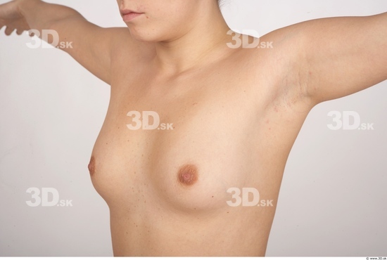 Chest Whole Body Woman Nude Average Studio photo references