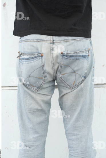 Thigh Man White Casual Jeans Average