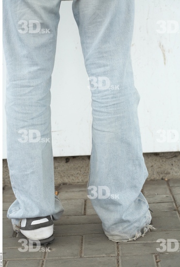 Calf Man White Casual Jeans Average