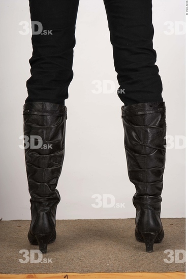 Calf Whole Body Woman Casual Boot Slim Studio photo references