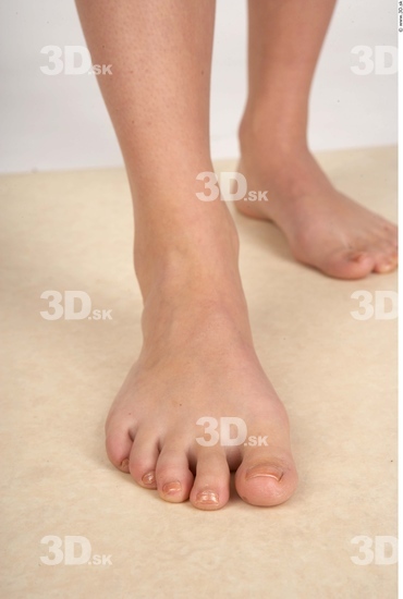 Foot Whole Body Woman Nude Slim Studio photo references