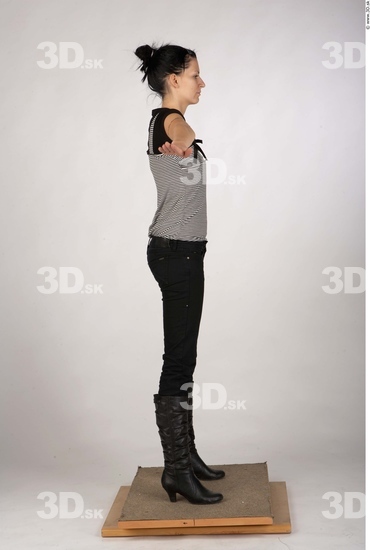 Whole Body Woman T poses Casual Slim Studio photo references