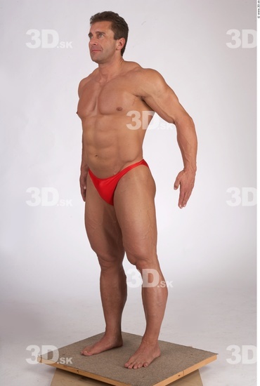 Whole Body Man Muscular Male Studio Poses