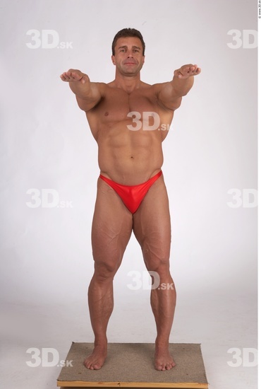 Whole Body Man Muscular Male Studio Poses