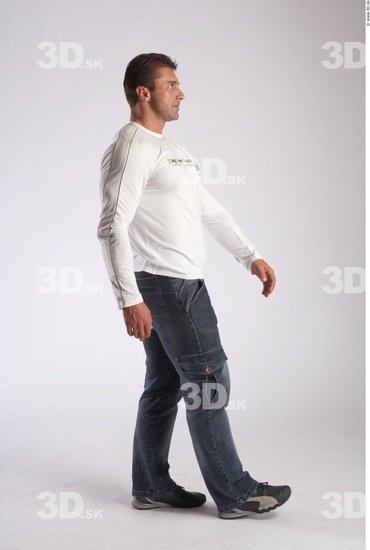 Whole Body Phonemes Man Other White Underwear T shirt Muscular Male Studio Poses