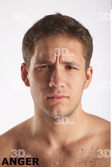 Face Emotions Man White Muscular