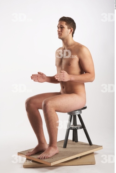 Whole Body Man Artistic poses White Nude Muscular