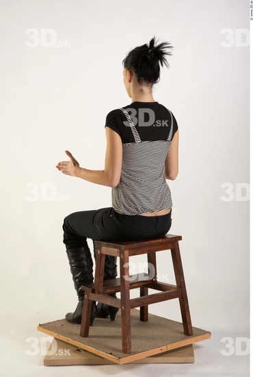 Whole Body Woman Artistic poses White Casual Slim