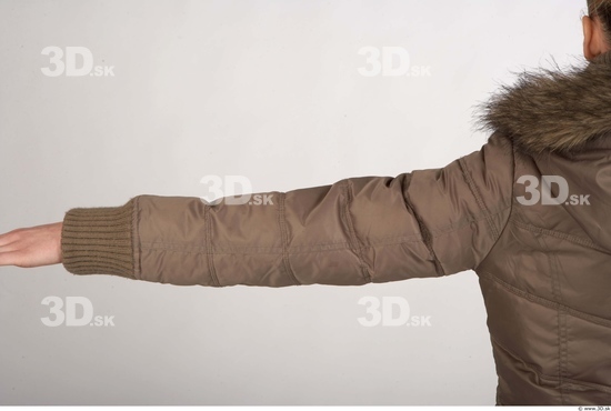 Arm Woman Casual Windbreaker Slim Studio photo references