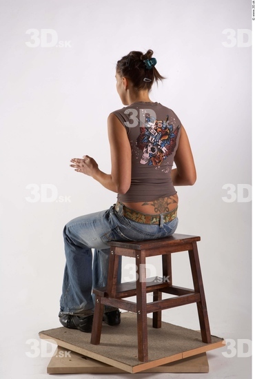 Whole Body Woman Artistic poses White Casual Average