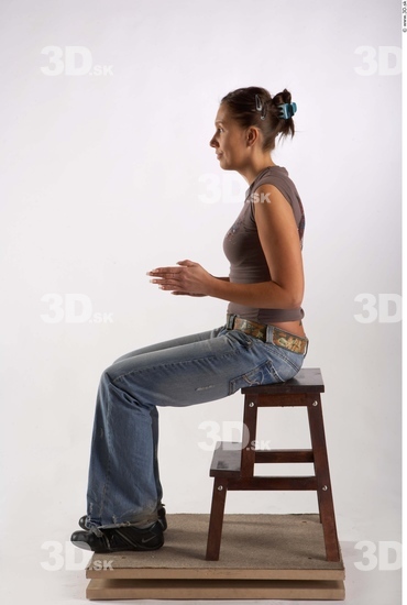 Whole Body Woman Artistic poses White Casual Average