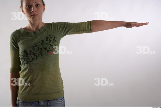 Arm Woman Animation references White Casual T shirt Average