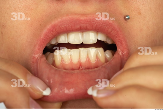 Whole Body Teeth Woman Average Studio photo references